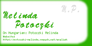 melinda potoczki business card